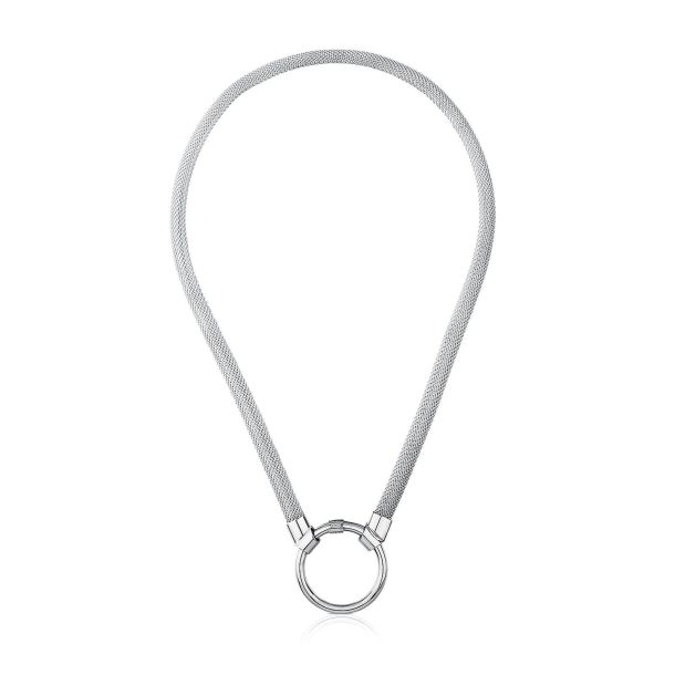 TOUS Sterling Silver Circle Mesh Hold Choker Necklace | REEDS Jewelers