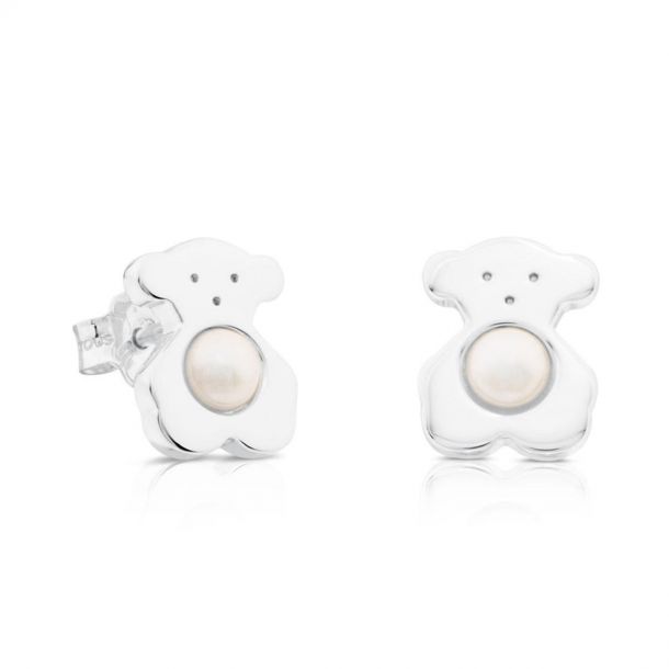 TOUS Sterling Silver Sweet Dolls Bear with Fresh Water Cultured Pearl  Earrings | REEDS Jewelers