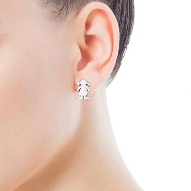 TOUS Sterling Silver Sweet Dolls Girl Earrings | REEDS Jewelers