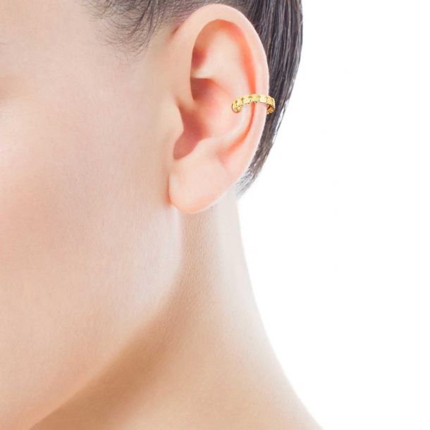 TOUS Straight Bears Gold-Plated Single Ear Cuff | REEDS Jewelers