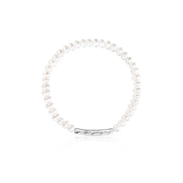 TOUS Straight Bears Sterling Silver Freshwater Cultured Pearl Strand  Bracelet | REEDS Jewelers