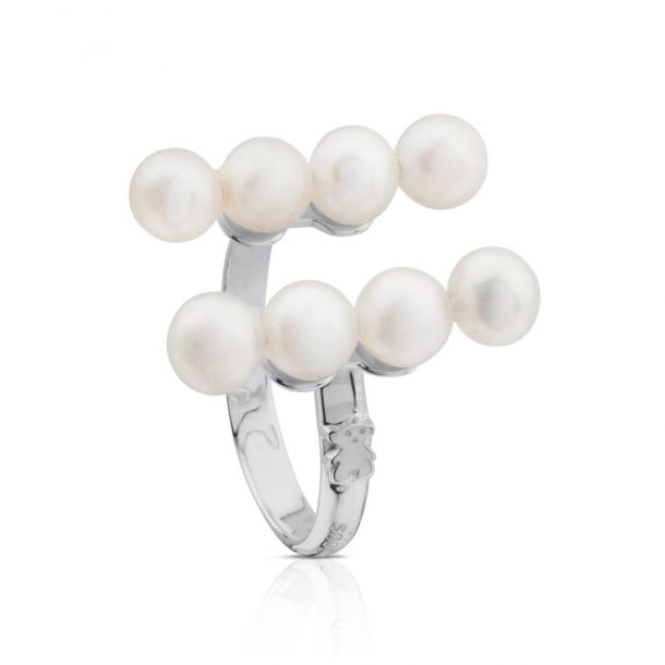 TOUS Straight Fresh Water Pearl Line Ring - Size 7 | REEDS Jewelers