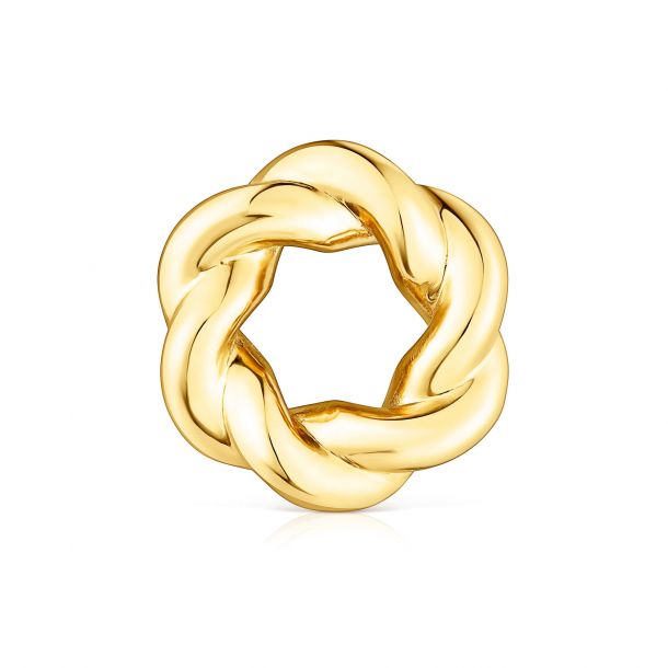TOUS Twisted Yellow Gold-Plated Donut Pendant | REEDS Jewelers