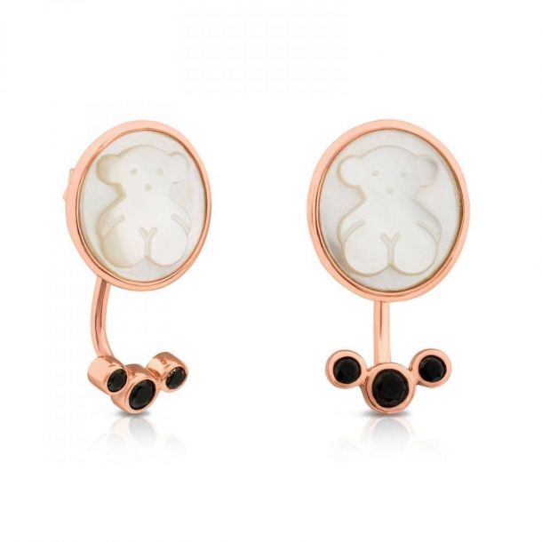 TOUS White Mother-of-Pearl and Spinel Camee Earrings | REEDS Jewelers