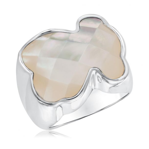 TOUS White Mother-of-Pearl Bear Ring - Size 6 | REEDS Jewelers