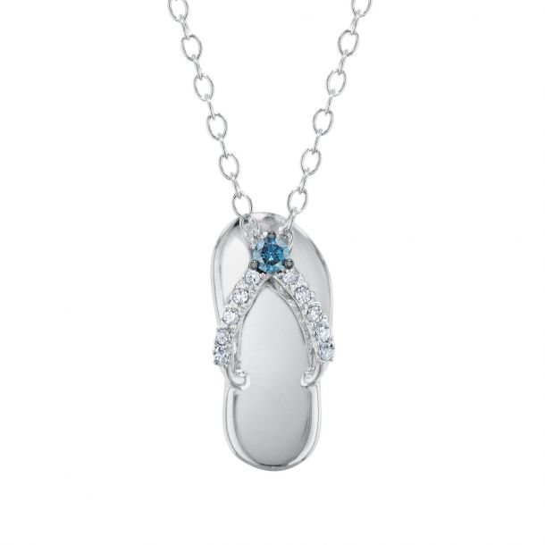 Diamond flip flop cheap pendant