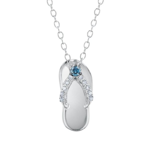Sterling silver flip flop pendant discount