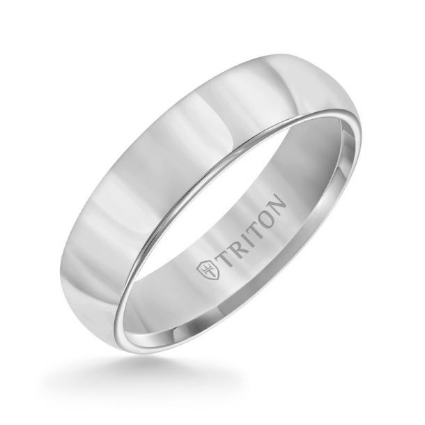 Grey tungsten top wedding bands