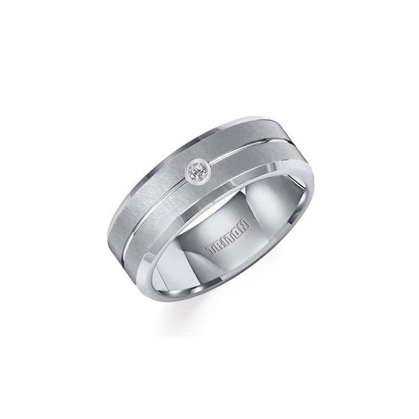 TRITON Tungsten Carbide Diamond Comfort Fit Band 7mm | REEDS Jewelers