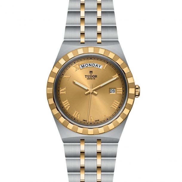 TUDOR Royal Champagne Dial Stainless Steel and Yellow Gold Watch