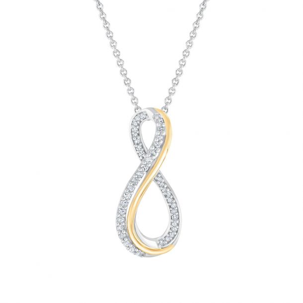 Two tone diamond necklace on sale
