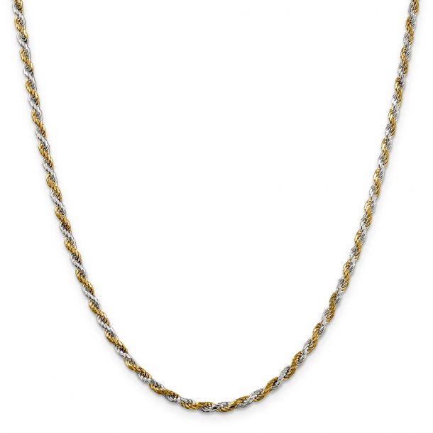 Two tone gold rope chain store