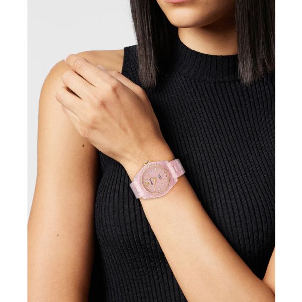 Versace DV One Automatic Pink Ceramic Watch | 40mm  display picture 3