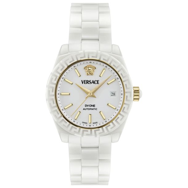 Versace DV One Automatic White Ceramic Watch | 40mm | VE6B00223 | REEDS  Jewelers