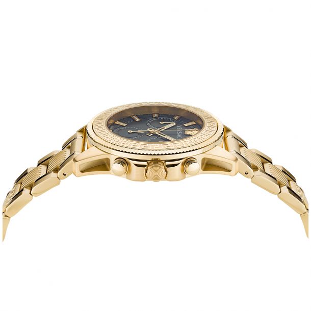 Versace Greca Action Chrono Ion-Plated Yellow Gold Bracelet Watch | 45mm |  VE3J00622 | REEDS Jewelers