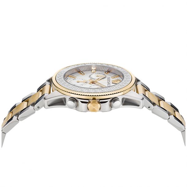 Versace Greca Action Chrono Two-Tone Bracelet REEDS VE3J00522 Jewelers | Watch 45mm | 