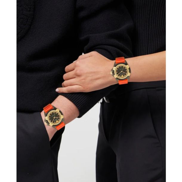 Versace Icon Active Orange Silicone Strap Watch | 42mm | VE6E00223 | REEDS  Jewelers