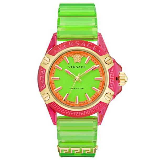 Pink and green watch sale