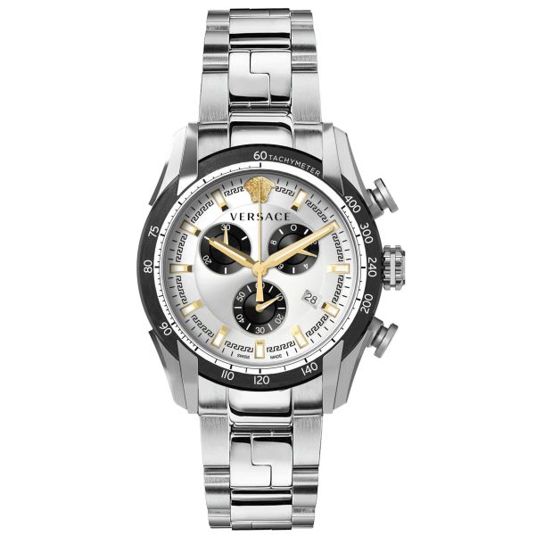 Versace V Ray Chronograph Stainless Steel Bracelet Watch 44mm