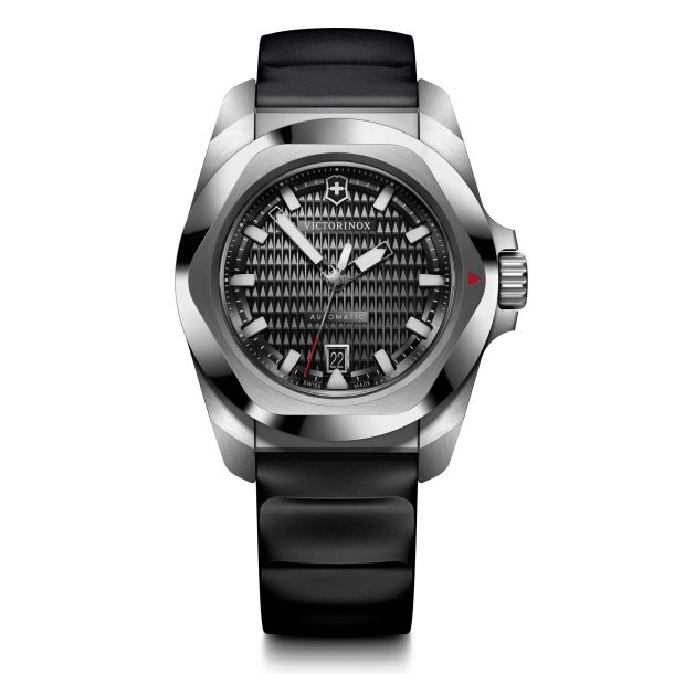 Victorinox I.N.O.X. Automatic Black Dial Black Rubber Watch 41mm 242039 REEDS Jewelers