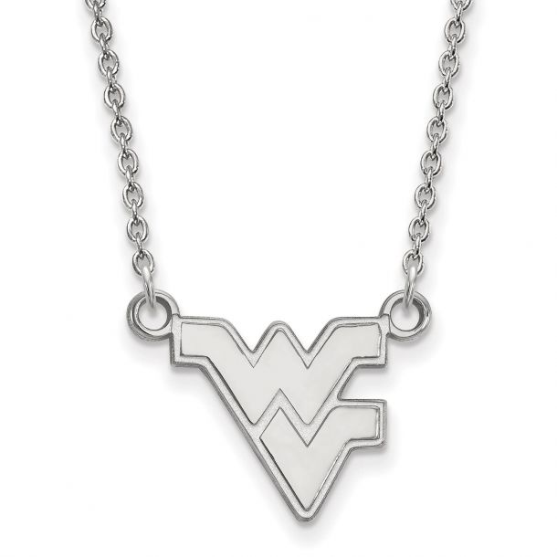 West Virginia University Sterling Silver Station Necklace Small REEDS Jewelers