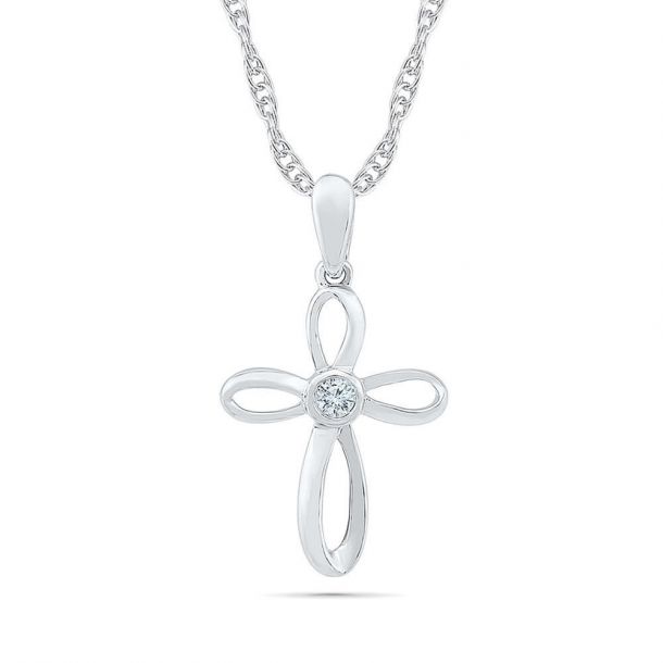 Loop cross necklace sale