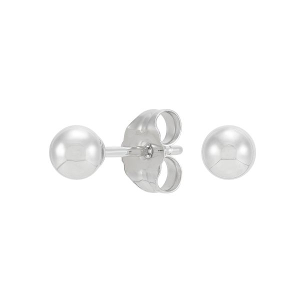 Single Sterling Silver Medium Weight Friction Earring Back, 5.2mm