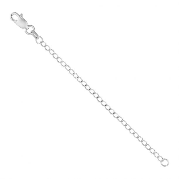 White Gold Curb Chain Extender 3 Inches REEDS Jewelers