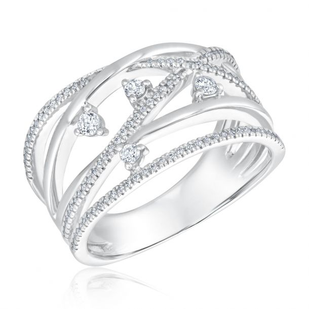 1 3ctw Diamond White Gold Orbit Ring