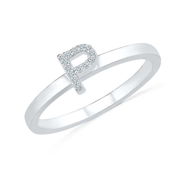 P alphabet gold ring sale