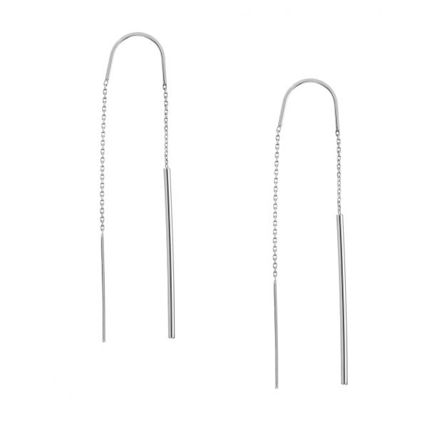 White gold thread earrings cheap