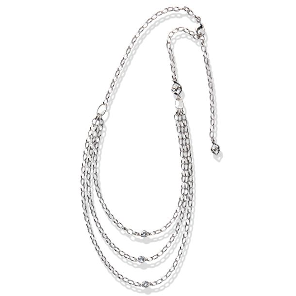 White sapphire mens necklace top