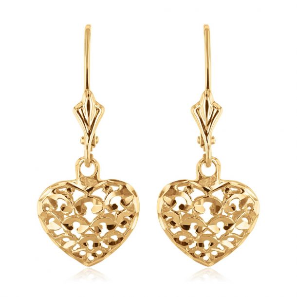 Leverback heart earrings shop