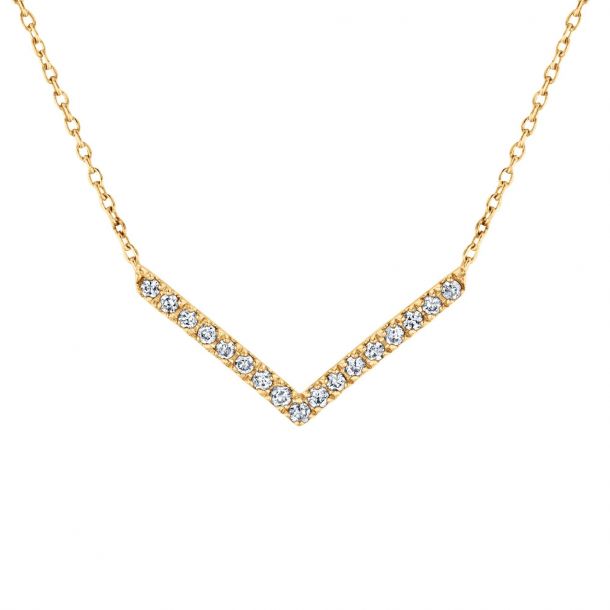 Diamond chevron best sale necklace