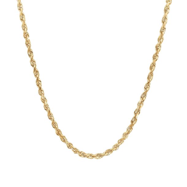 14k solid gold rope chain 24 top inch 5mm