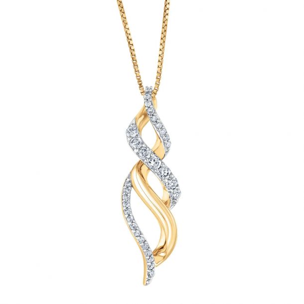 Tiffany Lock Pendant in White Gold with Pavé Diamonds