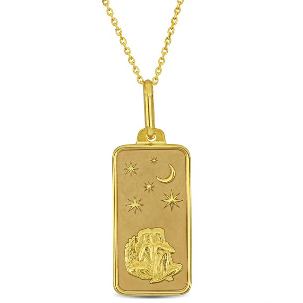 Gemini gold hotsell pendant necklace
