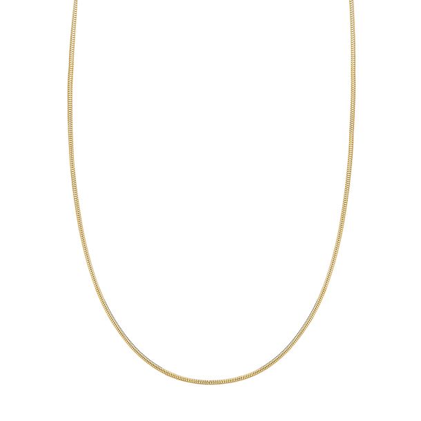 Yellow Gold Hollow Snake Chain Necklace 1.4mm REEDS Jewelers