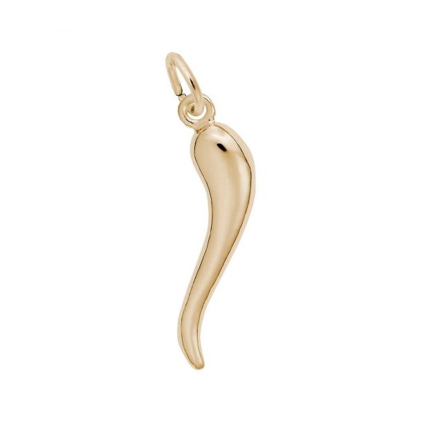 Gold italian horn clearance charm