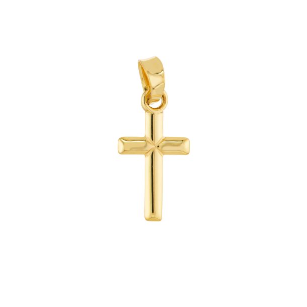 Yellow Gold Mini Cross Charm | REEDS Jewelers