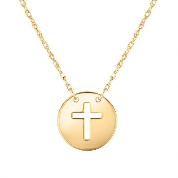 Cross disc necklace discount