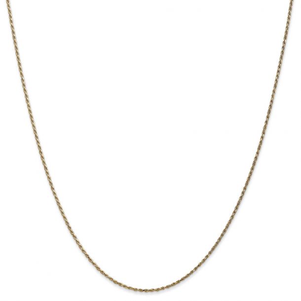Yellow Gold Solid Rope Chain Necklace 1.15mm 18 Inches REEDS Jewelers