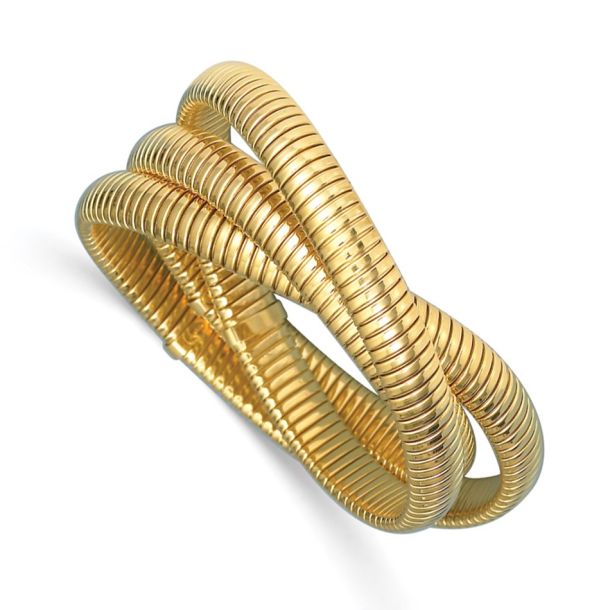 Triple online bangle bracelet
