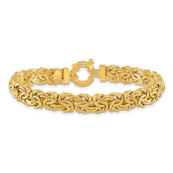 Yellow gold new arrivals byzantine bracelet