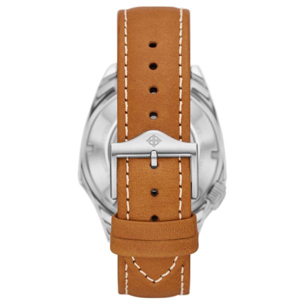 Zodiac Field Olympos Automatic Green Dial Brown Leather Watch 40mm