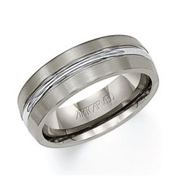 ArtCarved Titanium Comfort Fit Wedding Band | 7mm