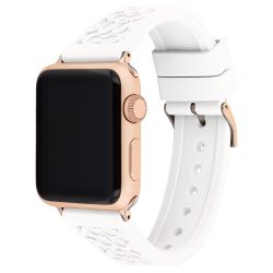 COACH Apple Watch Strap White Rubber | 38mm & 40mm| 14700041