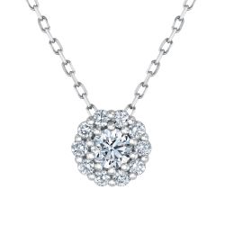Forevermark 3/8ctw Diamond Halo White Gold Pendant Necklace | The Center of My Universe