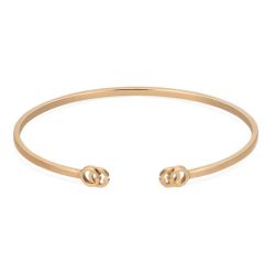Gucci GG Running Rose Gold Cuff Bracelet - 6.7 Inches