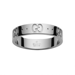 Gucci Icon Thin Band White Gold Ring